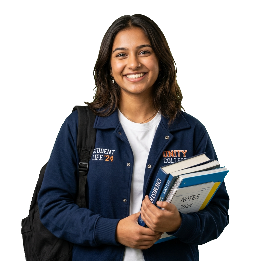 Indian Female Student - Science & Degree Scholar